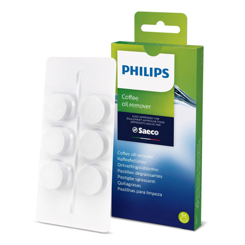 Pack de 6 pastillas quitagrasas para cafeteras Philips Saeco