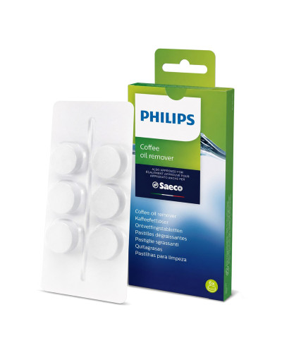 Pack de 6 pastillas quitagrasas para cafeteras Philips Saeco