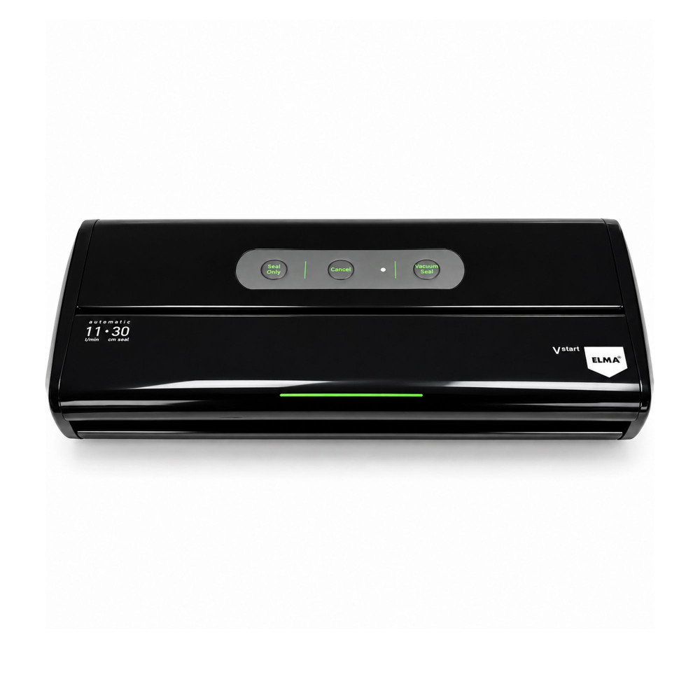 Envasadora al vacío doméstica V Start | Máquina envasadora de alimentos compacta con barra de sellado 30 cm, 175 W, color negro