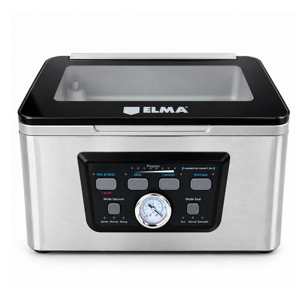Envasadora al vacío Chamber Pro Compact 300 | Máquina de campana profesional, bomba 70l/min, capacidad 4L, doble sellado 30 cm