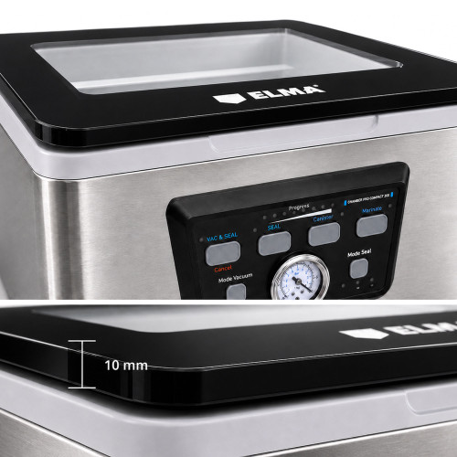 Envasadora al vacío Chamber Pro Compact 300 | Máquina de campana profesional, bomba 70l/min, capacidad 4L, doble sellado 30 cm