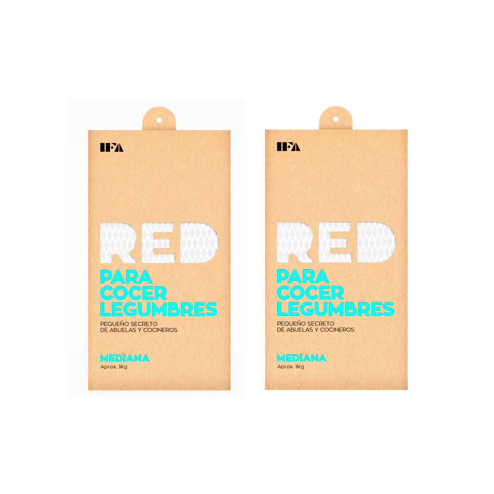 Pack de 2 bolsas red para cocción de alimentos (1 Kg de capacidad)